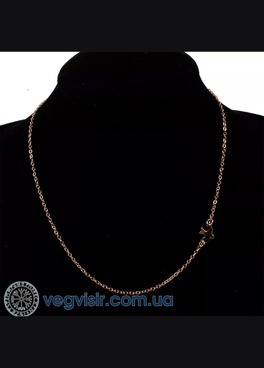 Підвіска з блакитним світом пташка кулон голубка маленьке золоте намисто No Brand (337716449)