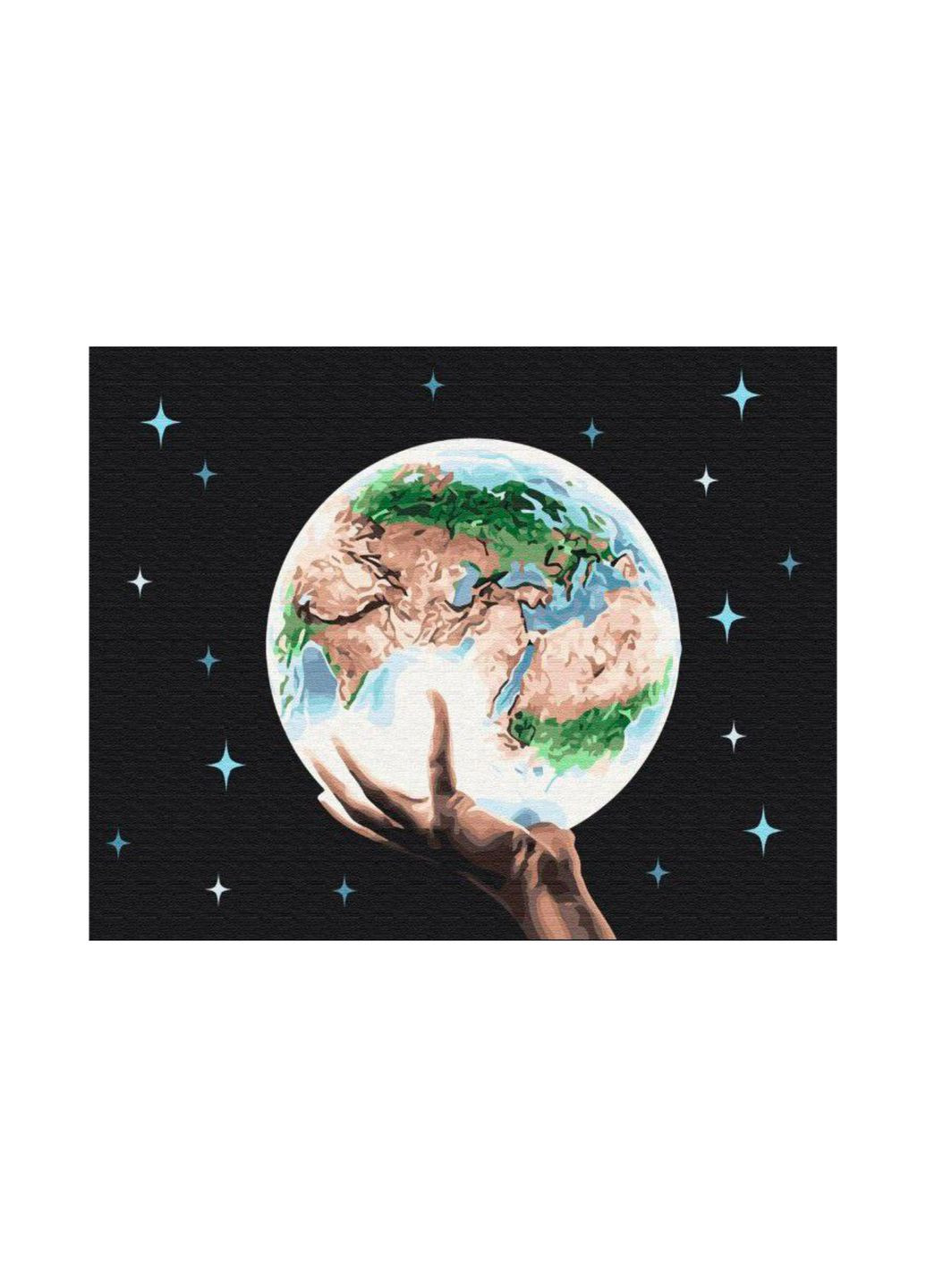 Картина за номерами "Планета в руках людини", 40х50 см, BS26729 Brushme (292145641)