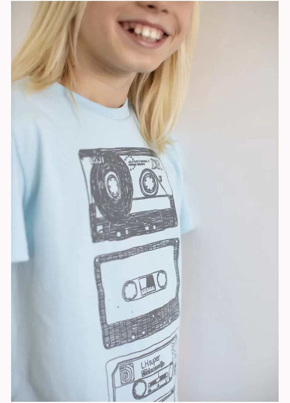 Блакитна літня футболка для хлопчика касети р.152 Robinzone