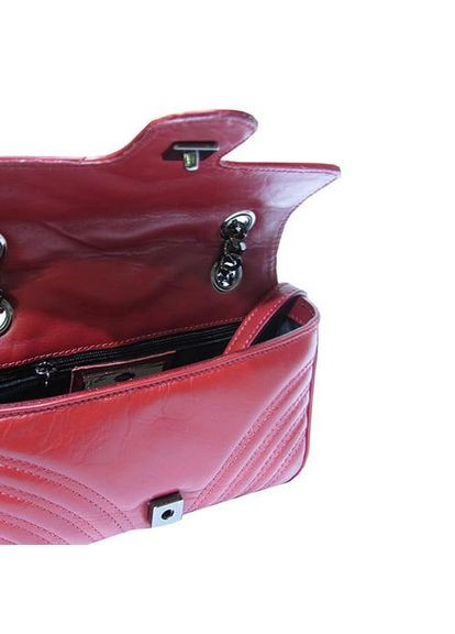 Сумка жіноча маленька червона стьогана шкіряна італійська кросбоді (Д/Ш/В) 22/6/13(см) Felicita Кросбоді (336377701)