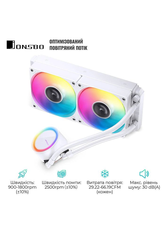 Система водяного охлаждения TG-240 White Jonsbo (323109638)