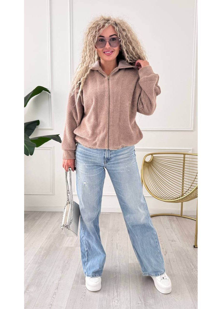 Кофейный демисезонный кардиган Fashion