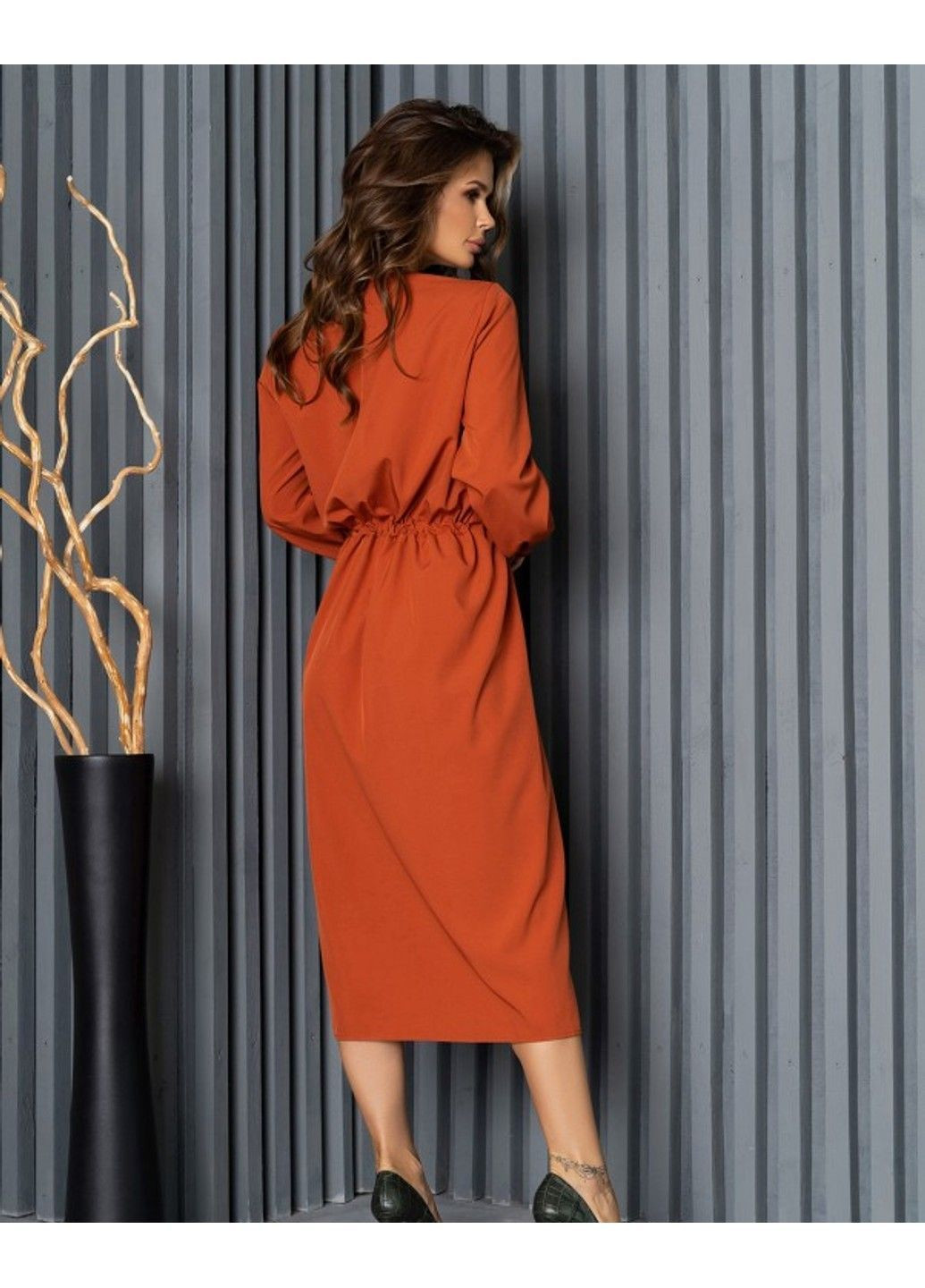 Терракотовое повседневный платье 13792 xl терракотовый ISSA PLUS