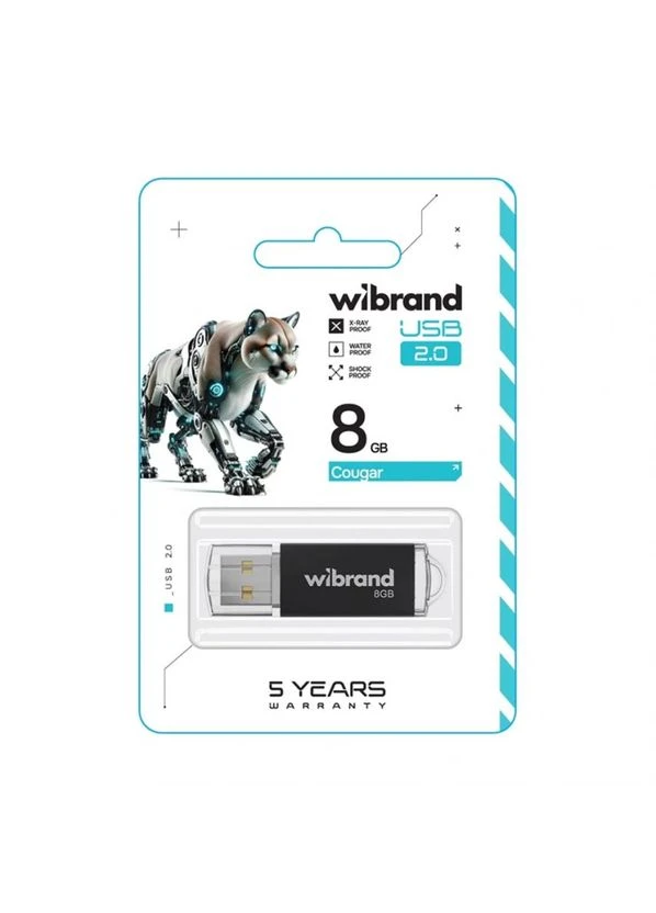 Флеш-пам'ять USB 8Гб пластик USB 2.0 з кришкою Wibrand (387882802)