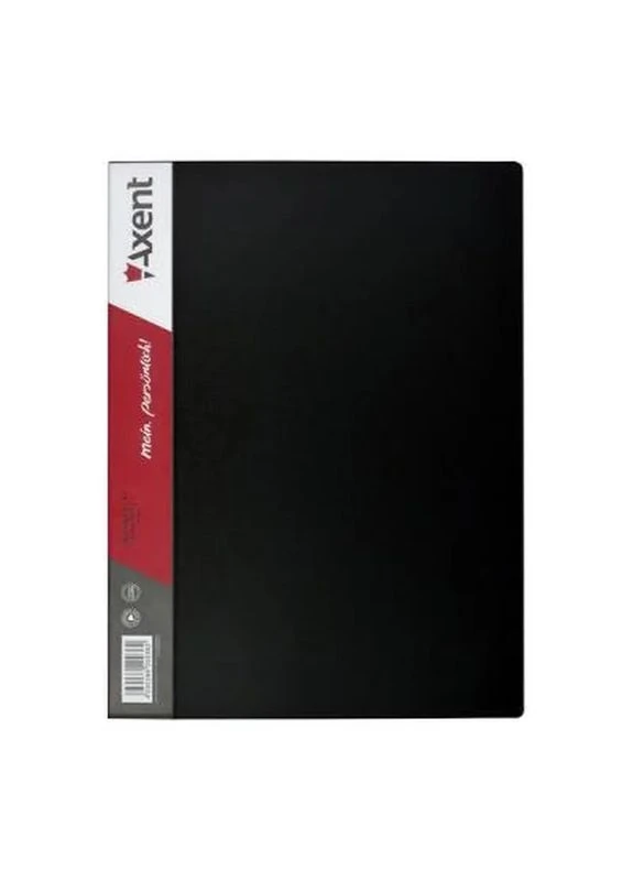 Папка з файлами 40 sheet protectors, black (1040-01-А) Axent (399139995)