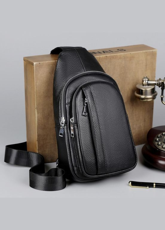 Мужской кожаный слинг на одно плечо сумка кросс боди A25F-3204-1A Tiding Bag (341309533)