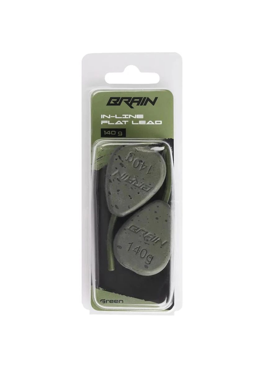 Тягарець In-Line Flat Lead 140g 2шт/уп green Brain (395942342)