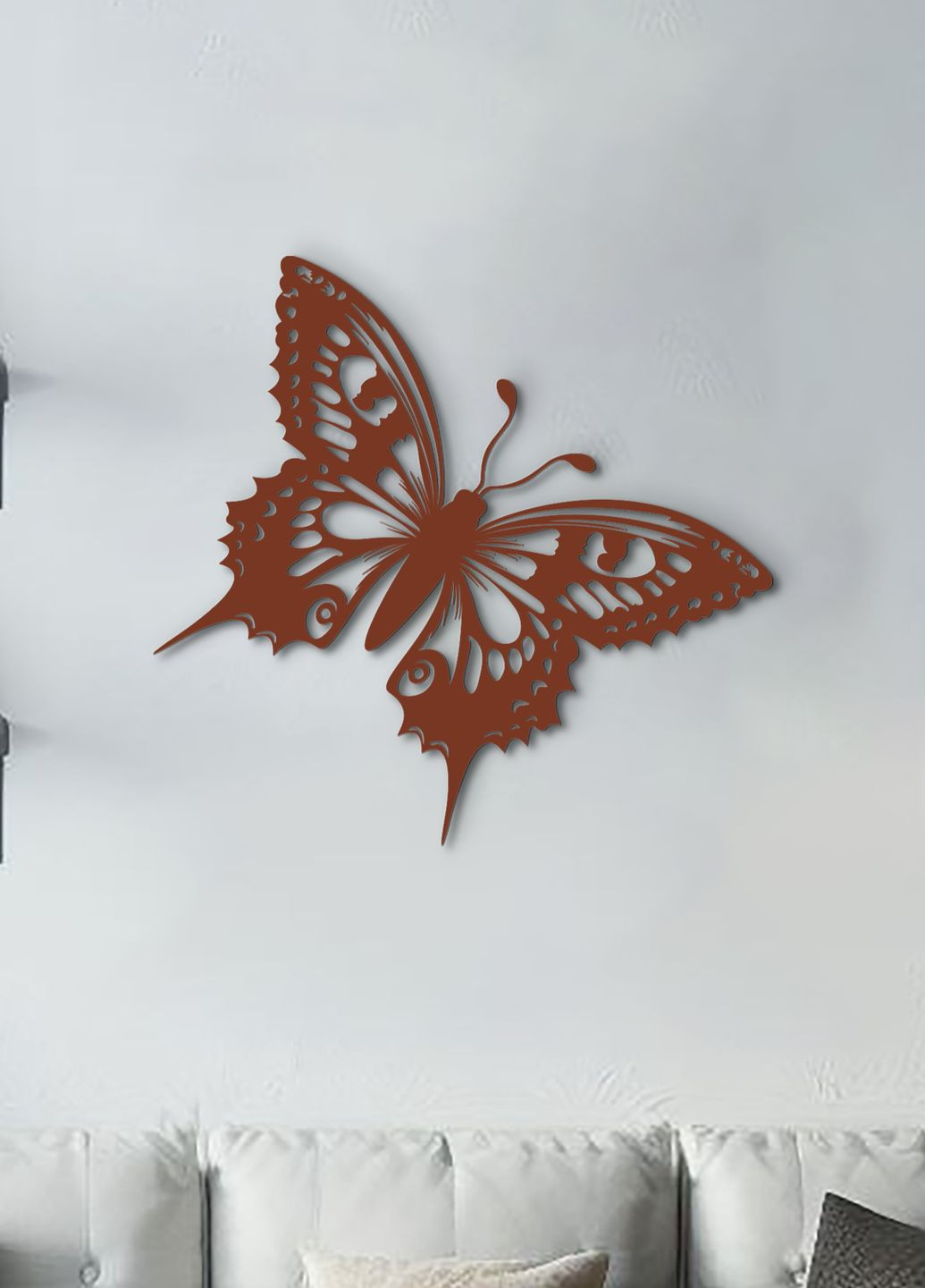 Декоративное панно из дерева, настенный декор для дома "Полет бабочки", интерьерная картина 40х43 см Woodyard (292113662)