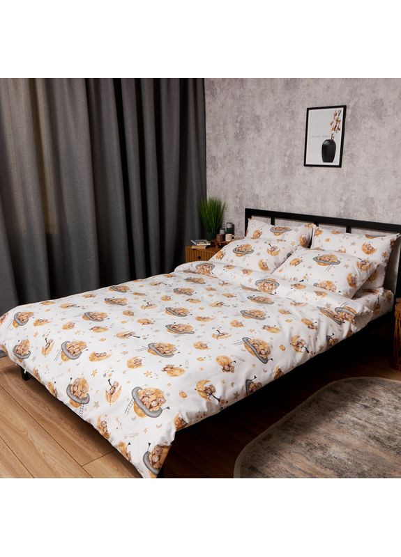 Комплект постельного белья Бязь Gold Люкс King Size 220x240 наволочки 4х50х70 (MS-820009838) Moon&Star Teddy Dreams (356113723)