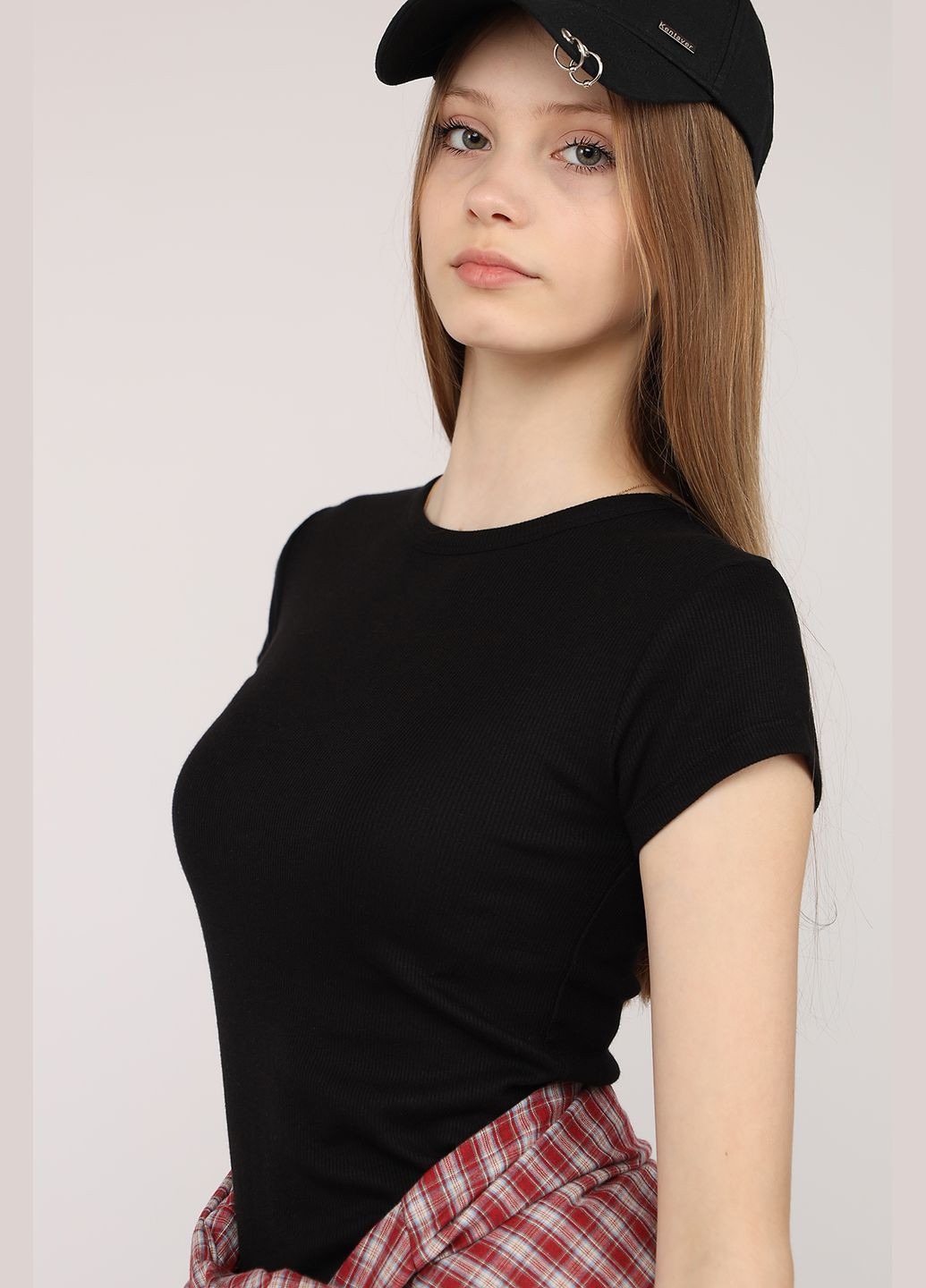 Футболка з коротким рукавом жіноча колір чорний ЦБ-00272220 Busem - (324216288)