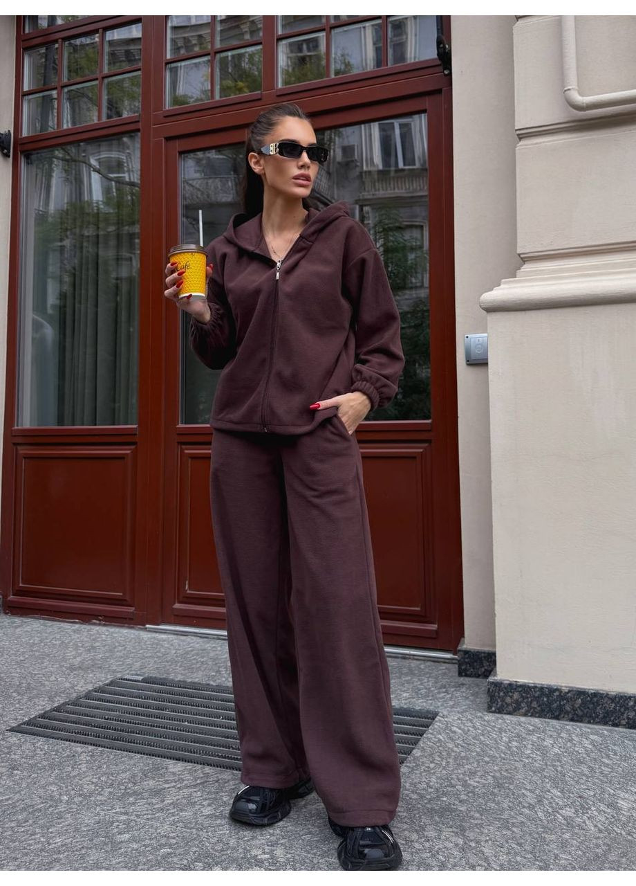 Стильний костюм 2в1 (брюки палаццо + зіп-худі) — ЗАМІР В ОПИСІ GD/GL Модний простір (366438937)