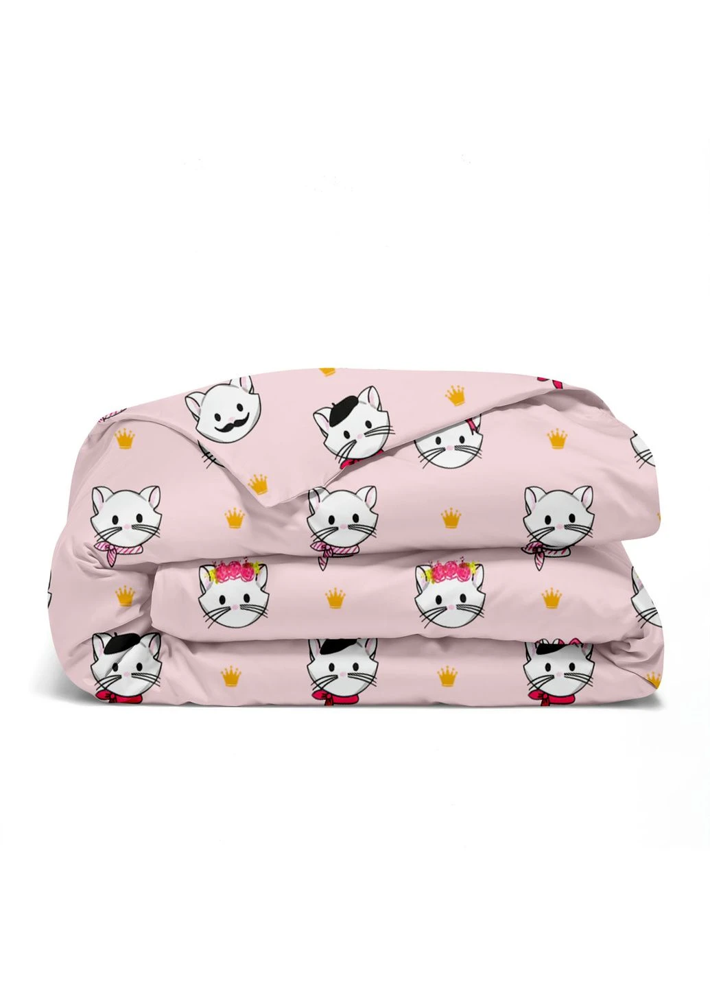 Підліткова постільна білизна з простирадлом на резинці PINK PARIS CATS CS1 (2200000000040) Cosas (392573158)