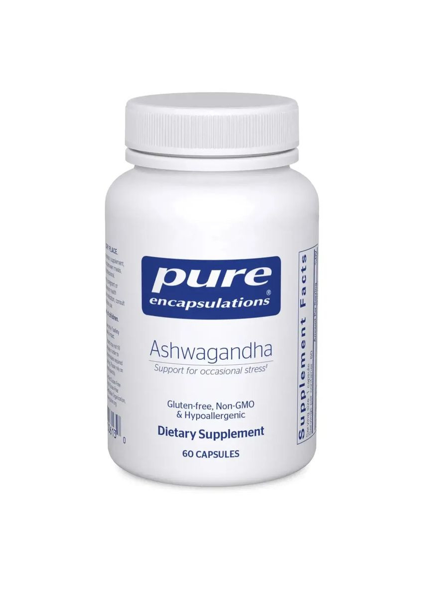 Ашваганда (Ashwagandha) 60 капсул Pure Encapsulations (361115790)
