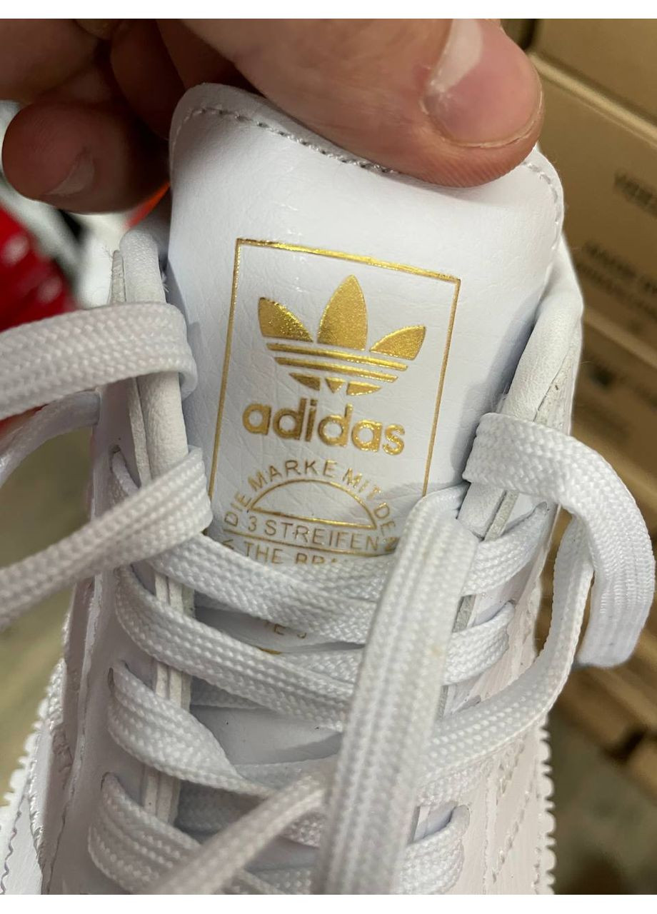 КРОССОВКИ ЖЕНСКИЕ ADIDAS SAMBA WHITE АДИДАС САМБА No Brand белые демисезоны (367166907)