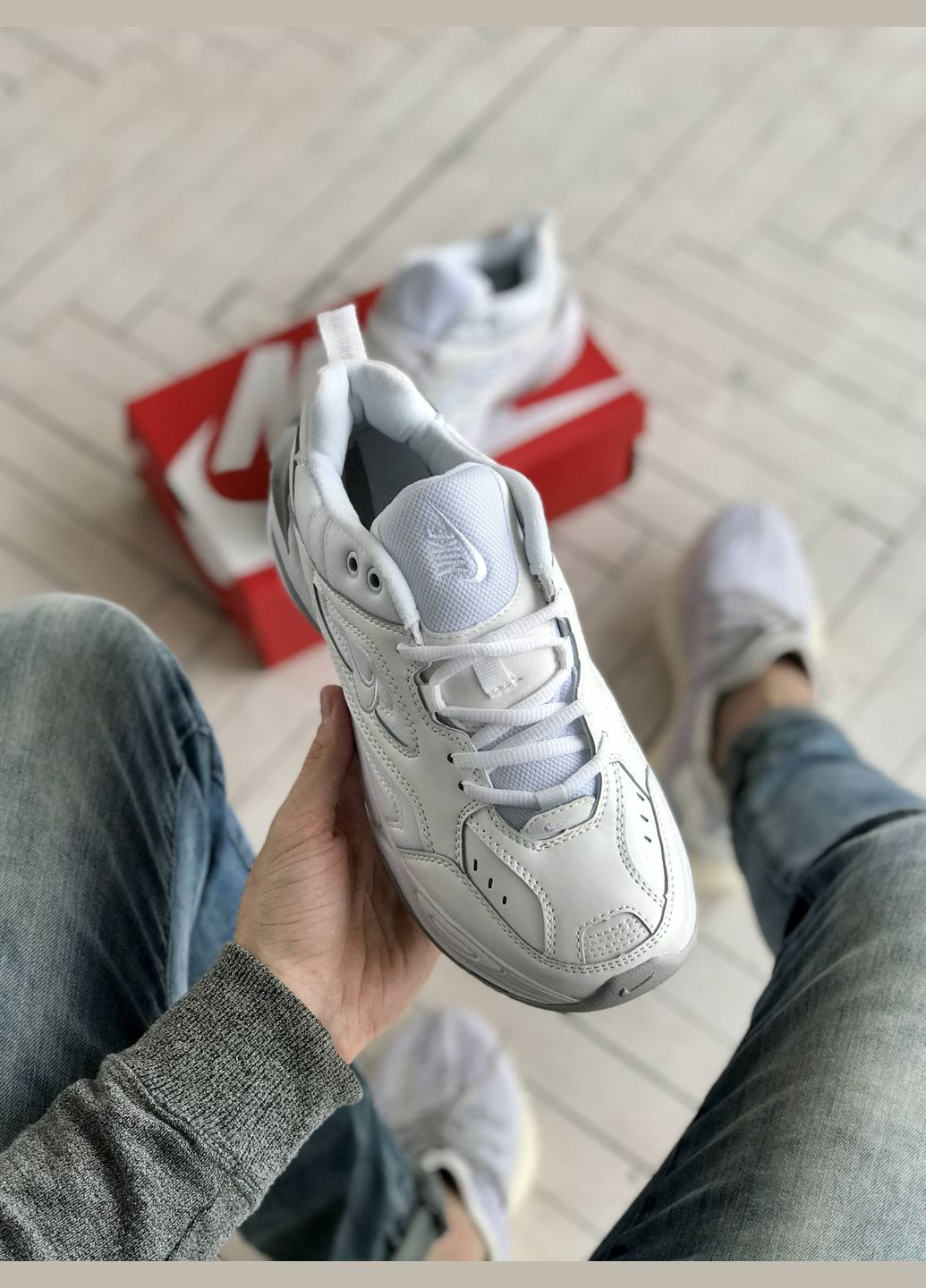 Кросівки жіночі і чоловічі Nike M2K Tekno white | Найк М2К Текно білі No Brand білі демісезони (307288670)