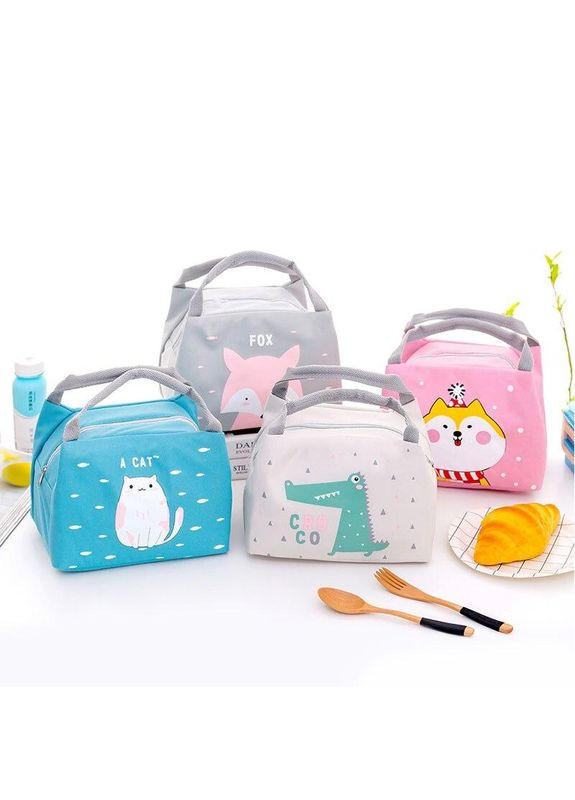 Сумка детская с термо функциейлисичка 3 л Ланч Бокс Детский серый No Brand (308983330)