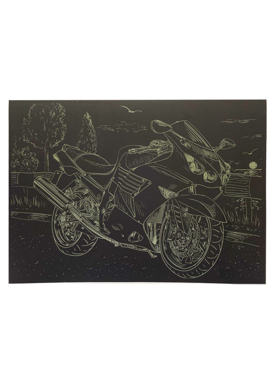 Гравюра А4 "Мотоцикл-1" ГрА4-12з економ варіант в пакеті 29,7х21 см Danko Toys (307838021)