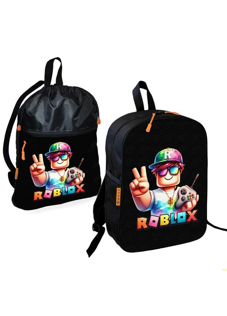 Шкільний рюкзак дитячий Роблокс / Roblox + Сумка для взуття спортивної форми рюкзак-мішок хлопчикові (2142) (1330282) Brand (373263321)