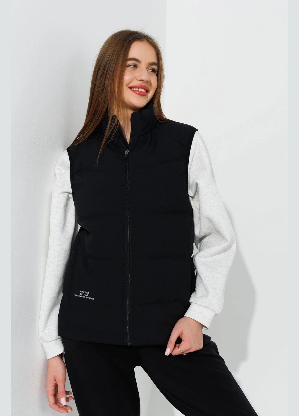 Жилет плащевка женский W23-05 Черный shop (2000989371021) No Brand (362895340)