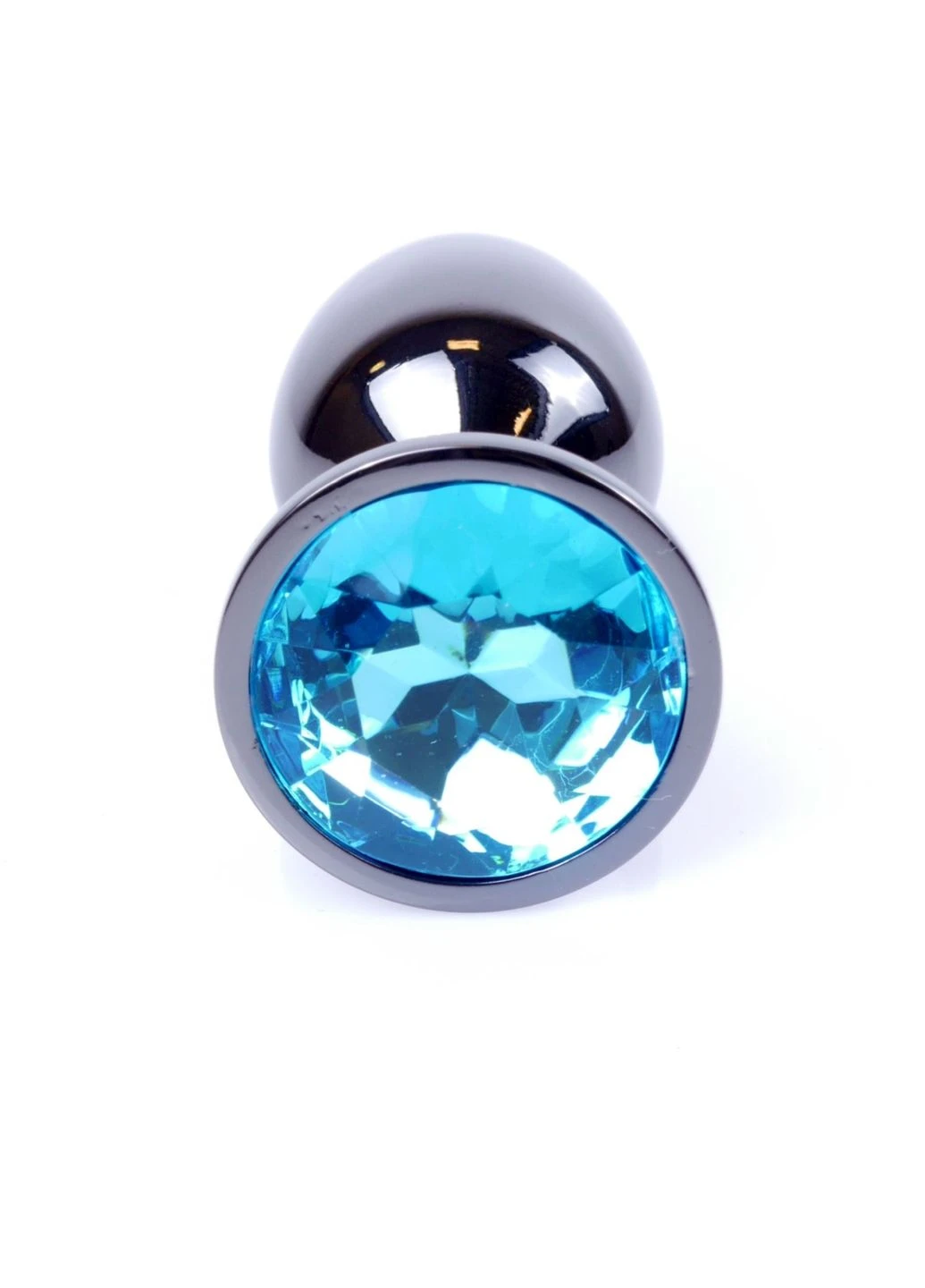 Анальная пробка HeavyFun Classic Jewellery Dark Silver Plug, диаметр 2,7 см, длина 7 см, Blue B Series (397058225)
