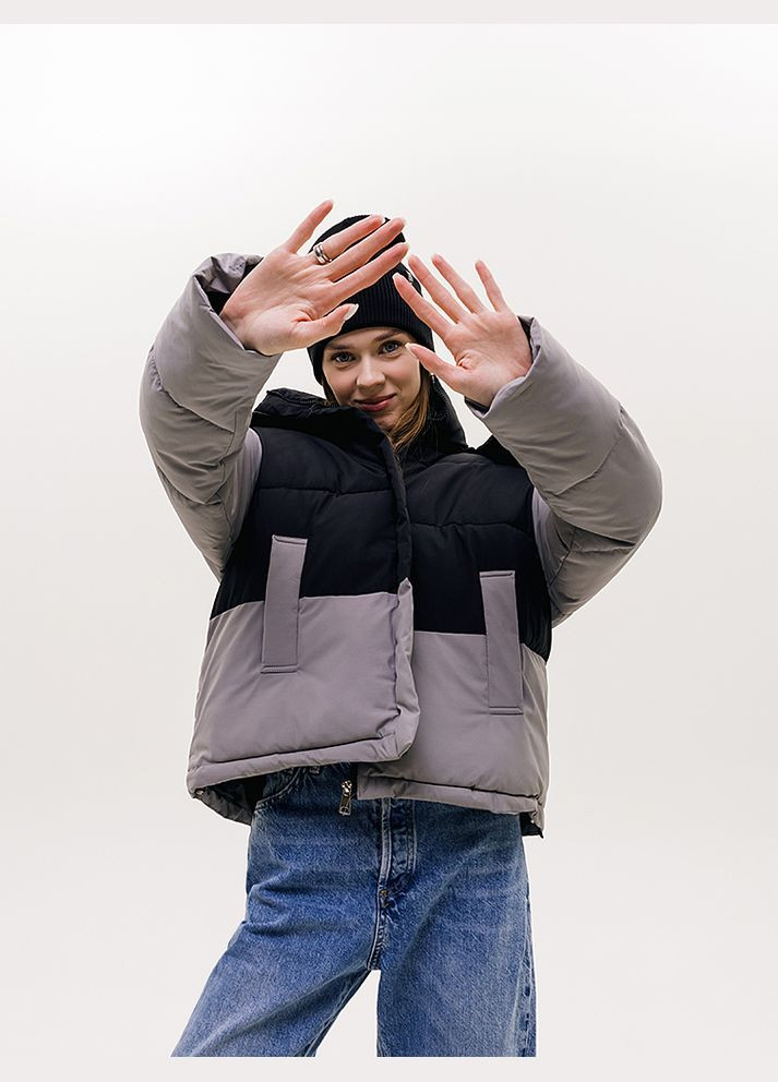 Серая демисезонная женская куртка цвет серый cb-00223686 X.C.H.