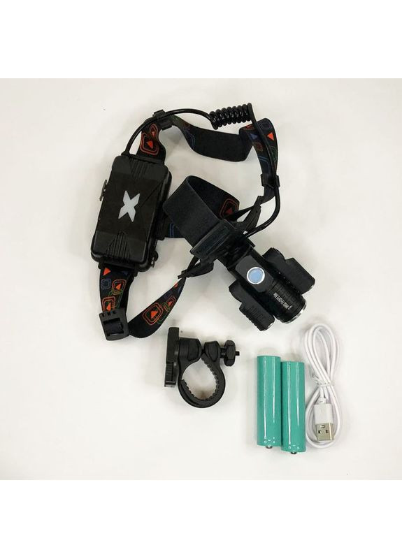 Гарний ліхтарик для риболовлі W602-T6-2XPE Bike, Ліхтарик на голову EK-370 на батарейках Bailong (352770460)