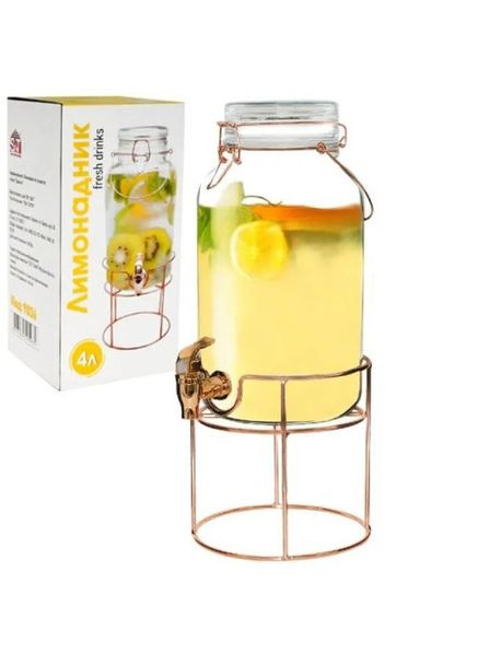 Стеклянный лимонадник 4 л на стойке Лофт 90361 S&T (282707641)