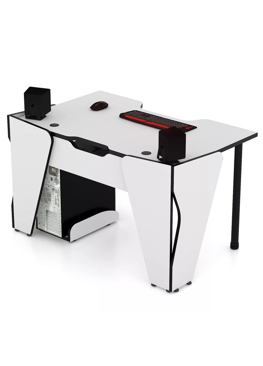 Комп'ютерний Геймерський стіл COMFORT GM15 (150 см) білий з чорним No Brand (353497974)