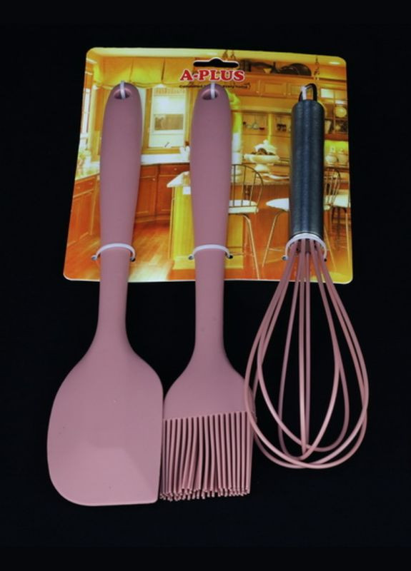 Силиконовый набор для кухни 3 предмета 1903G бежевый А-Плюс (308854863)
