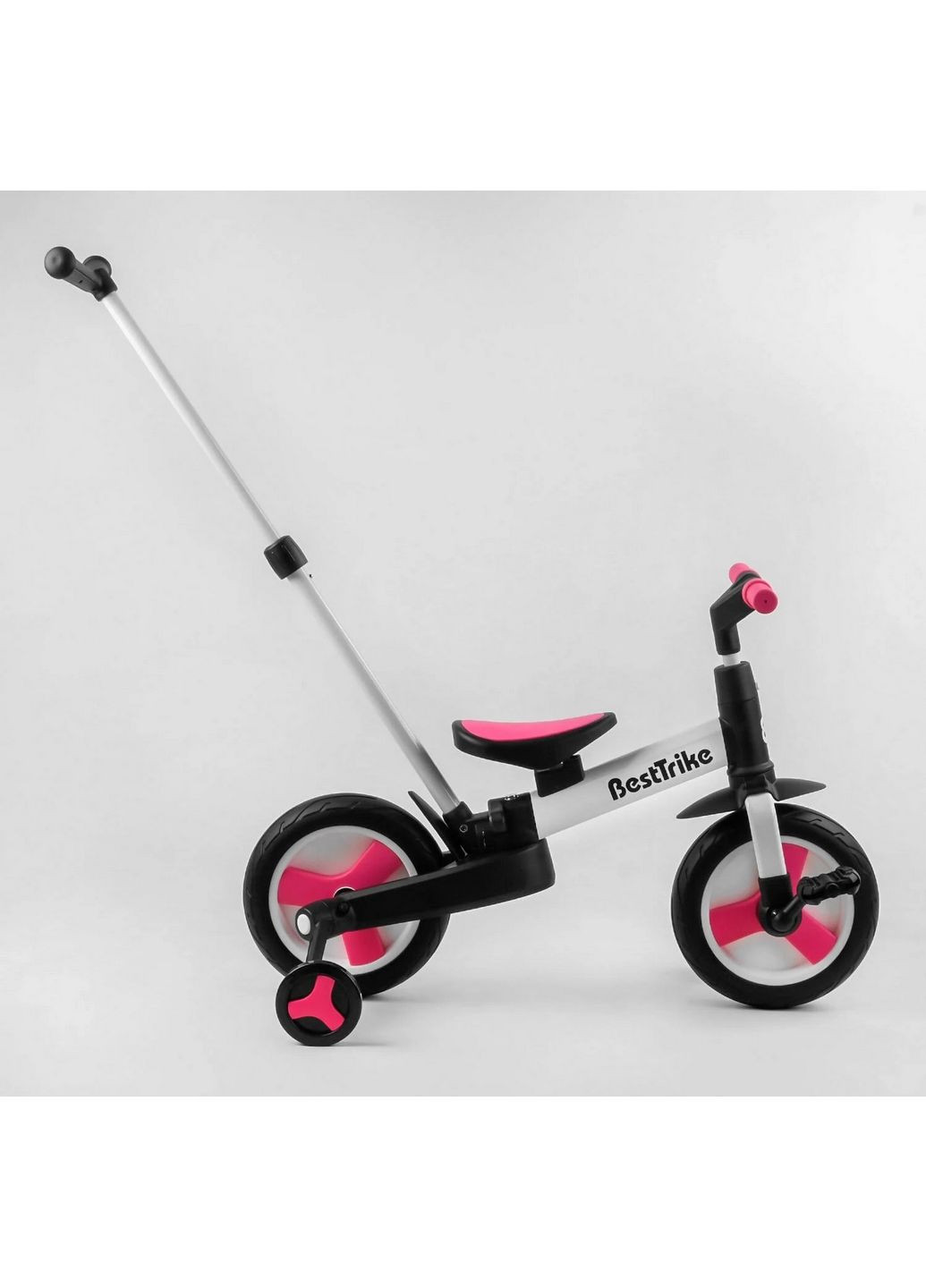 Велосипед-трансформер дитячий 10" батьківська ручка, знімні педалі Best Trike (288047726)