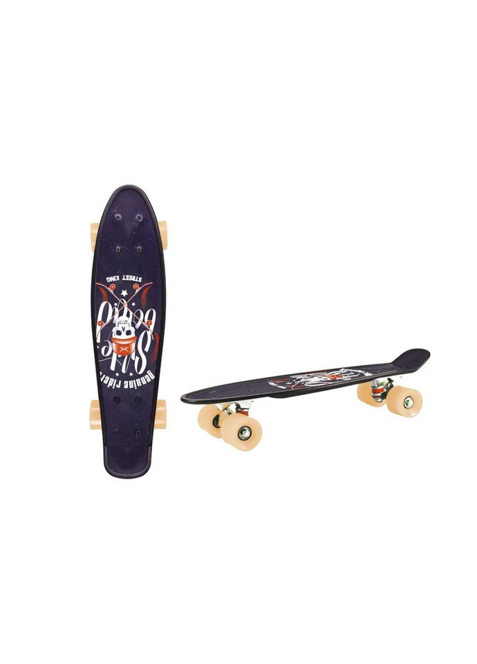 Дитячий скейт, пенни борд 22" SC20402 (RL7T) Skull, PU колеса, дека 56*15 cm Бежевий Bambi (302385200)