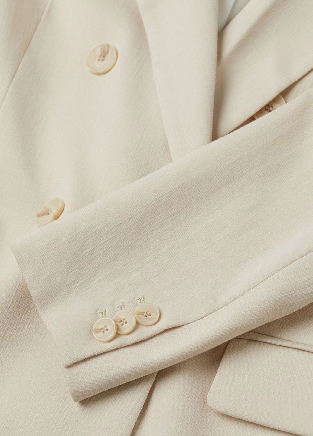 Светло-бежевый женский жакет H&M однотонный - летний