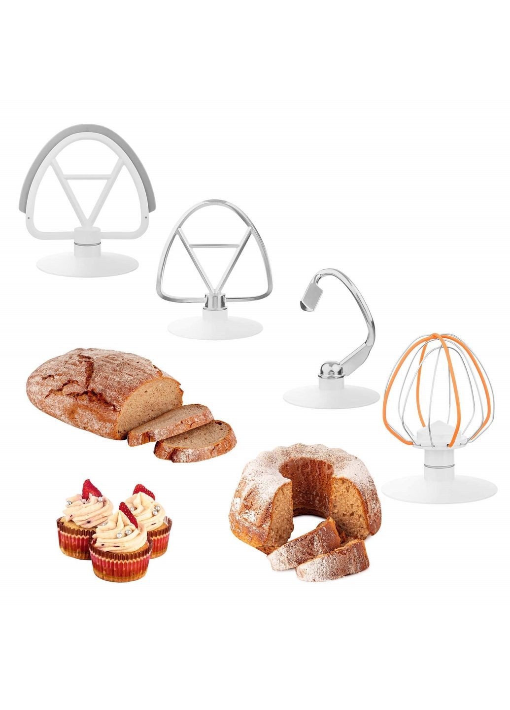 Кухонная машина 1000Вт, чаша-металл, корпус-пластик, насадок-12, белый Sencor (342113953)