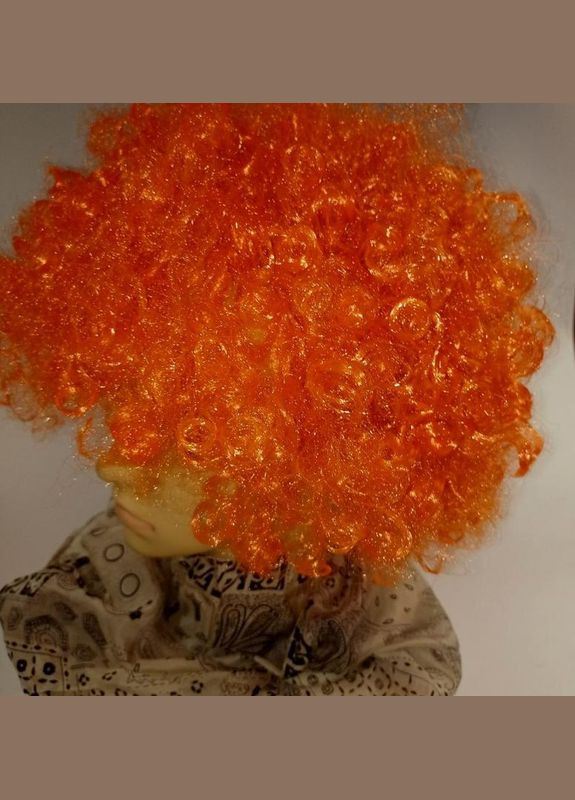 Парик рыжего клоуна оранжевый вьющийся маскарад косплей вечеринка фотосессия+подарок No Brand (342384762)