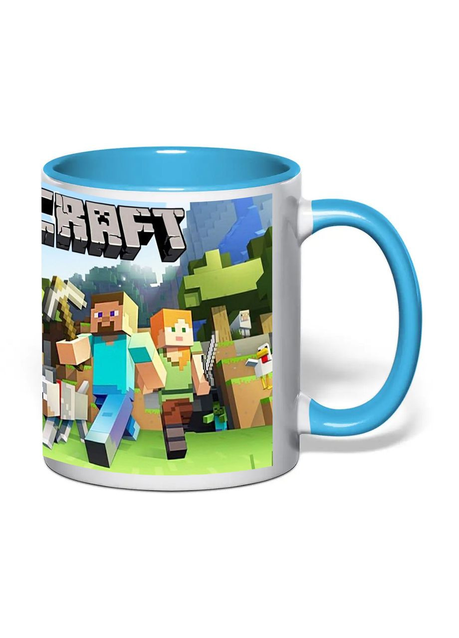 Чашка з друком "MINECRAFT" №2 330 мл (колір блакитний) (30018) No Brand (358210543)