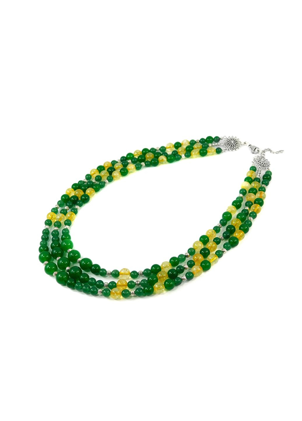 Бусы "Меланхолический вальс" Хризопраз, Цитрин Fursa fashion (322315944)