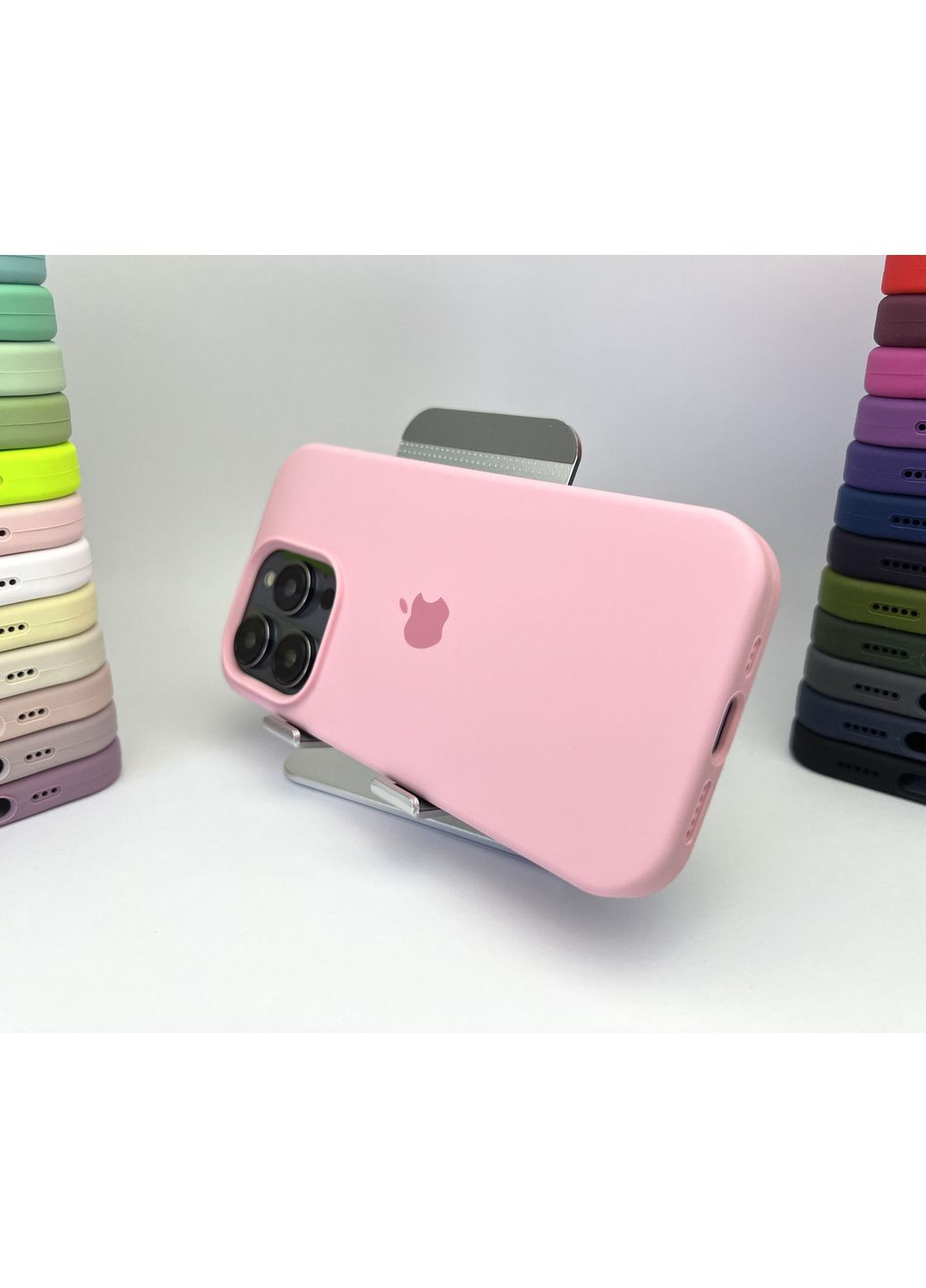 Чохол на 14 PRO Silicone case мікрофібра силіконовий для айфона 14 ПРО light pink cover No Brand (369137001)