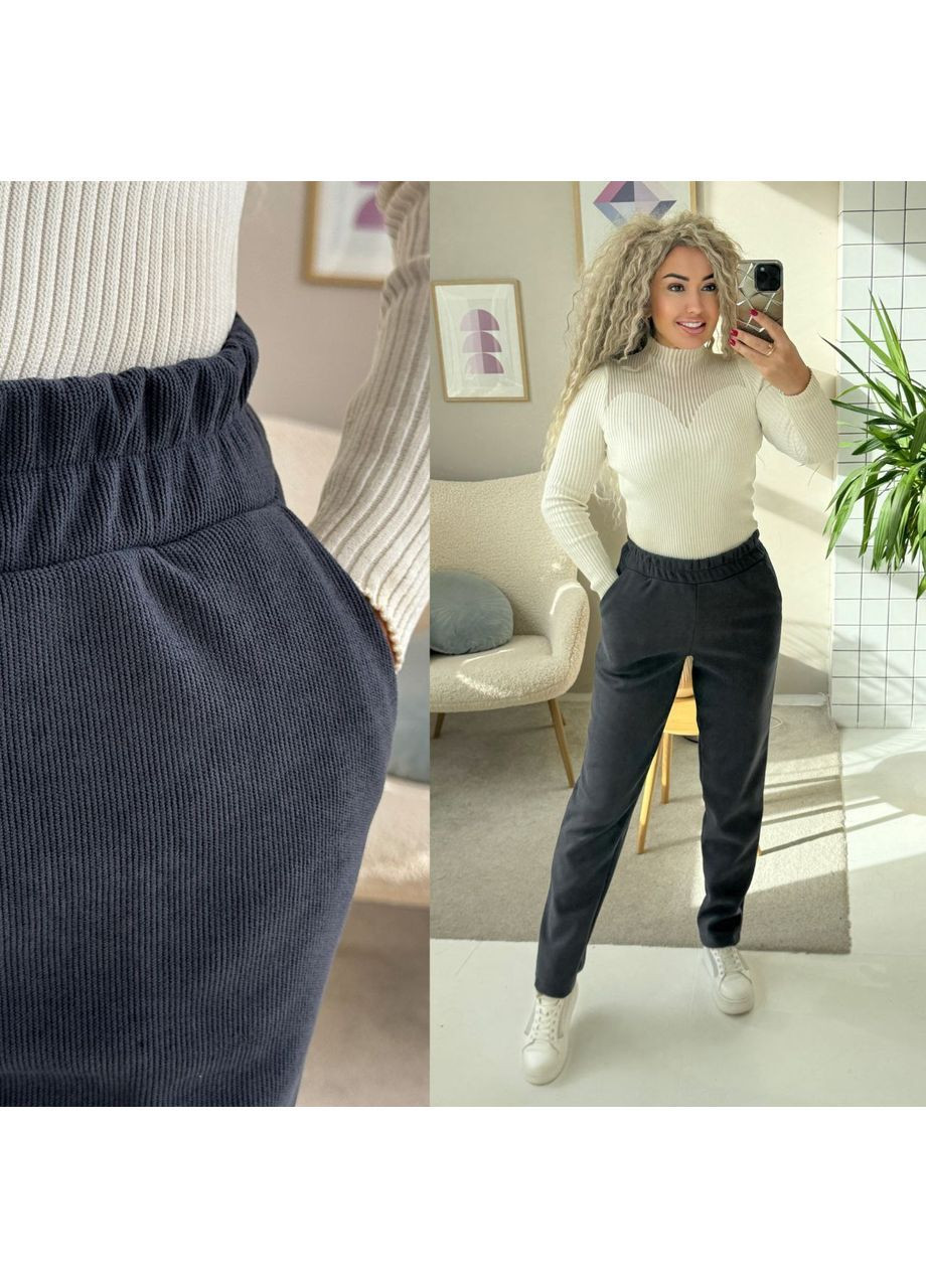 Жіночі теплі штани на флісі з вельвету MonCher (366074319)