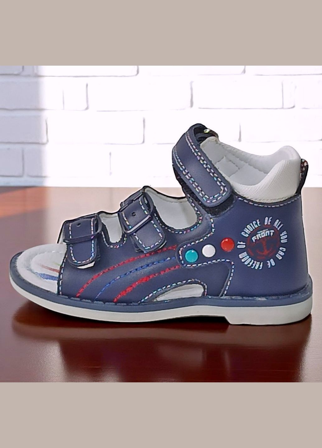 Синие повседневные ортопедические босоножки открытые сандалии на липучкее для мальчика том м Tom.M на липучке