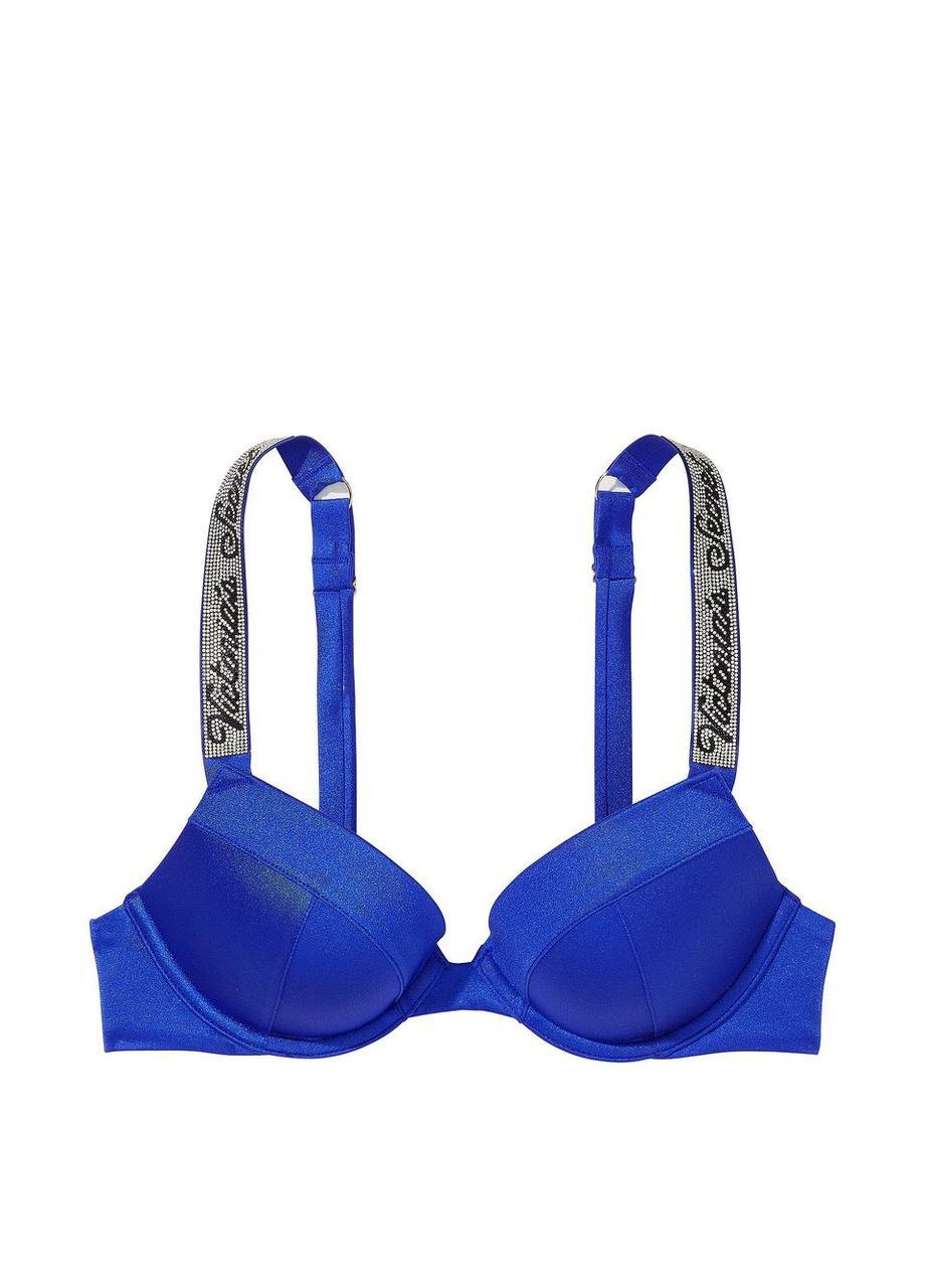 Синій демісезонний купальний ліф пушап shine strap malibu 85d синій Victoria's Secret