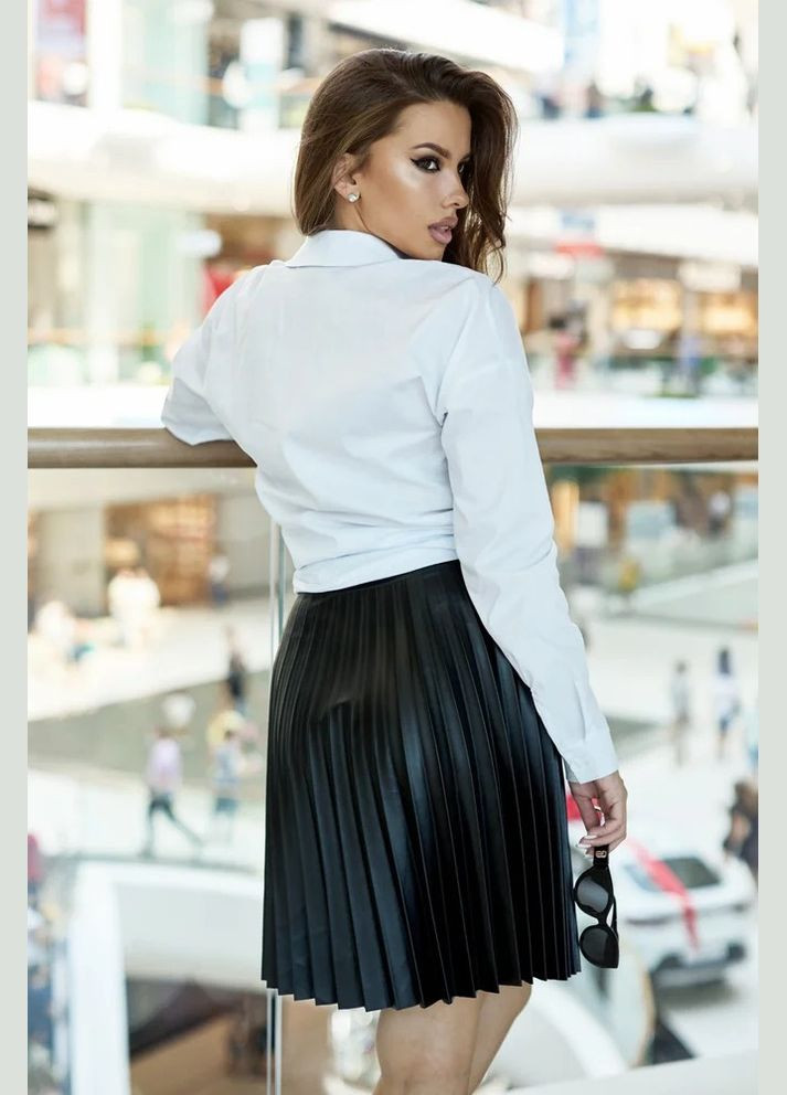 Черная кэжуал однотонная юбка Seventeen а-силуэта (трапеция)