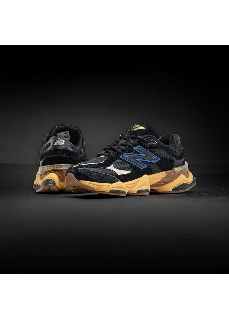 Чорні Зимовий кросівки чоловічі new balance 9060 black royal gum нью беланс 9060 No Brand