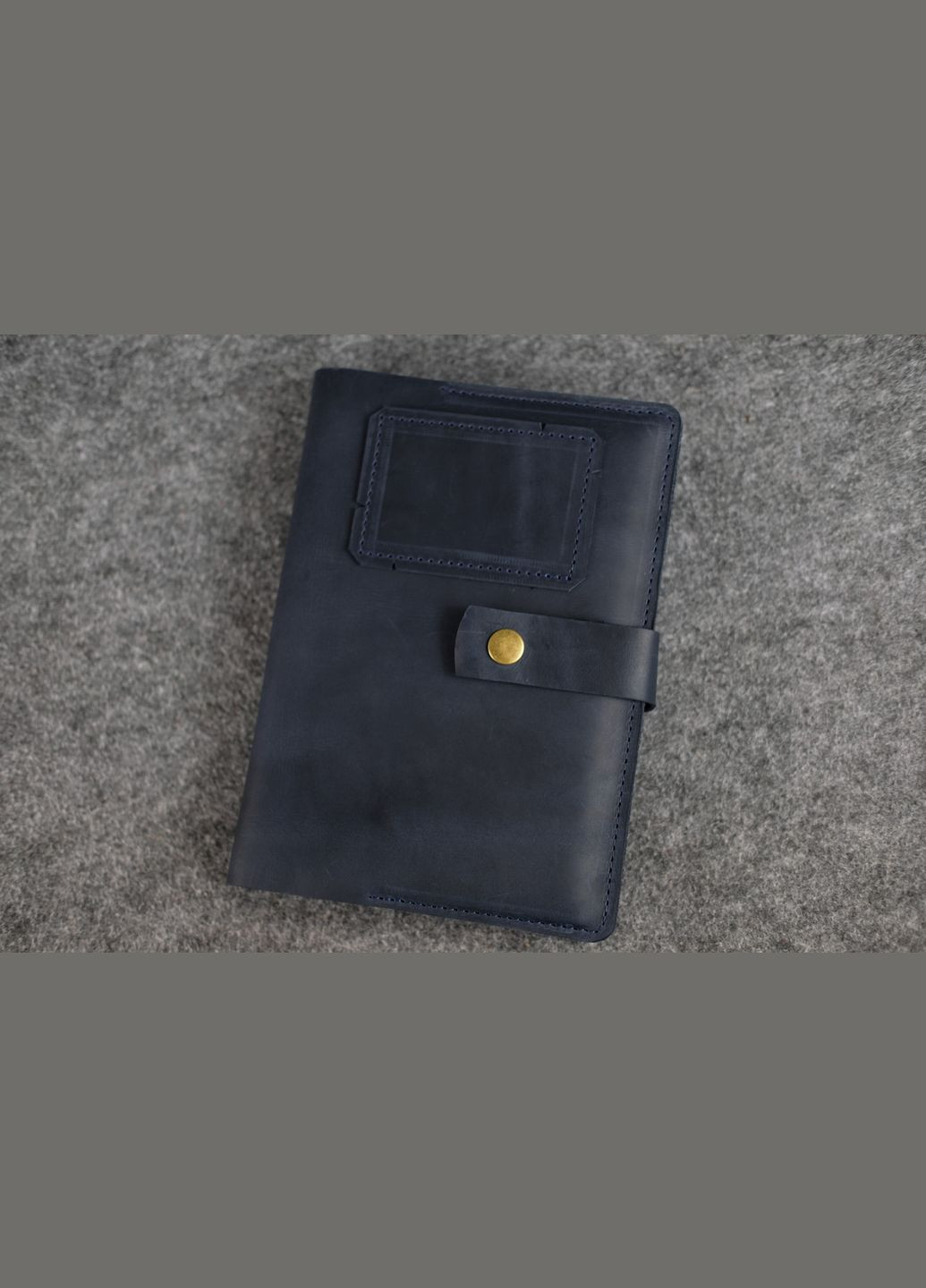 Кожаная обложка для блокнота А5 Дизайн №4, натуральная Винтажная кожа, цвет Черный Berty (299397159)