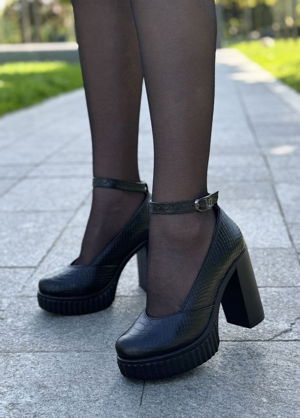 Vasha para Туфли женские кожаные на высоких каблуках лодочки черный з натуральная кожа, украина — демисезон (362894390)