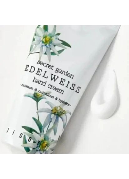 Jigott Крем для рук з екстрактом едельвейсу Secret Garden Edelweiss Hand Cream, 100 мл — Крем, Південна Корея (368893950)
