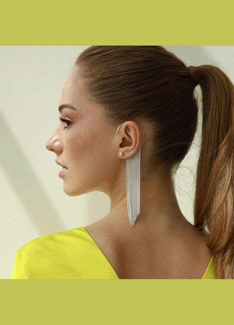 Срібна сережка - каффа Неповторність 122861 Oniks (264644288)