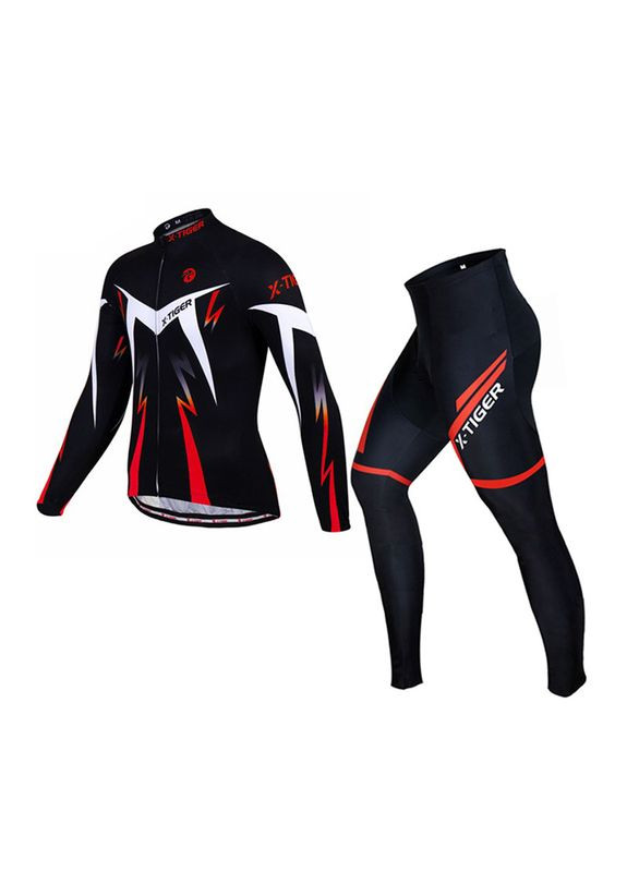 Костюм вело XM-CT-01302 Red XL кофта с длинным рукавом штаны для велосипедистов 7шт X-Tiger (360504988)