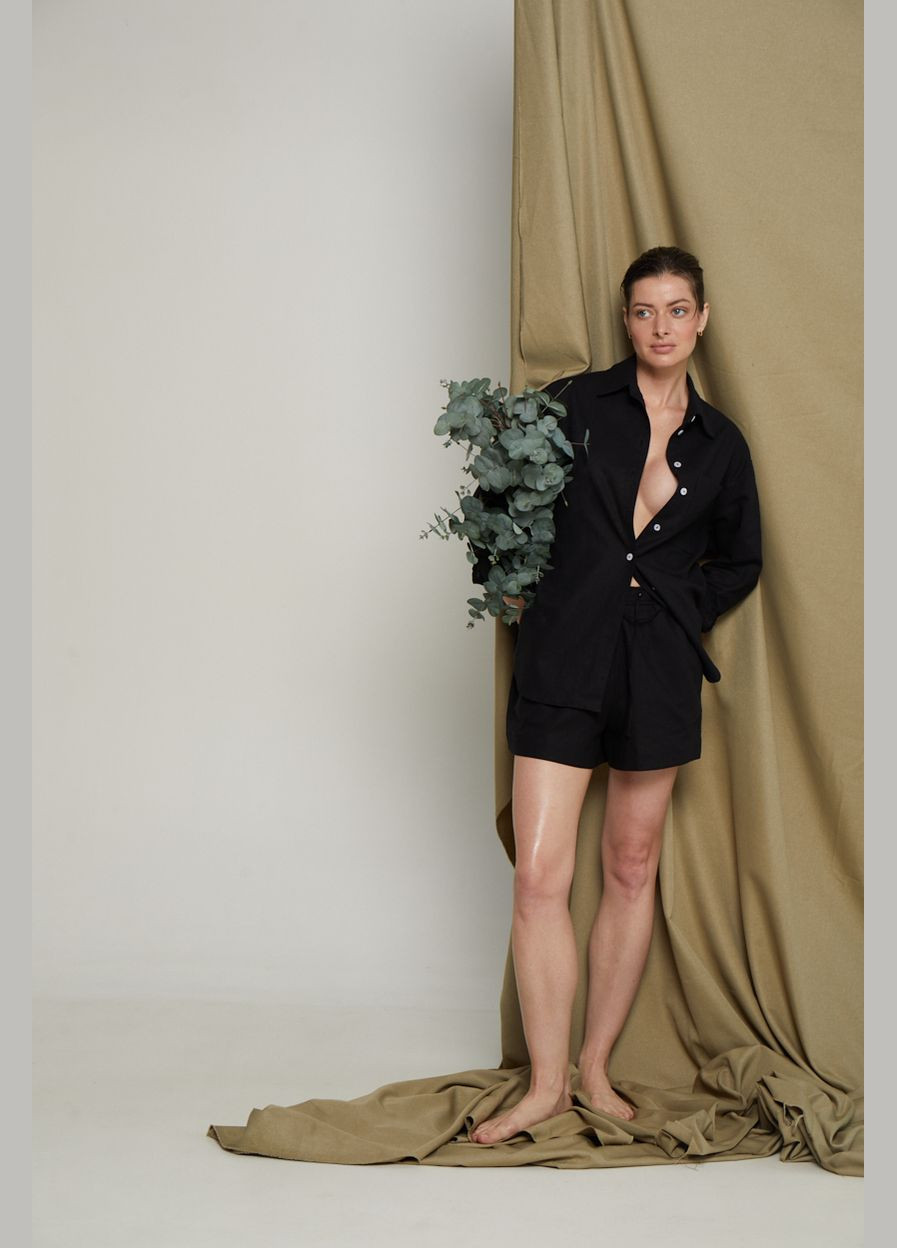 Лляний костюм чорний Rilassanti Костюм (338862731)