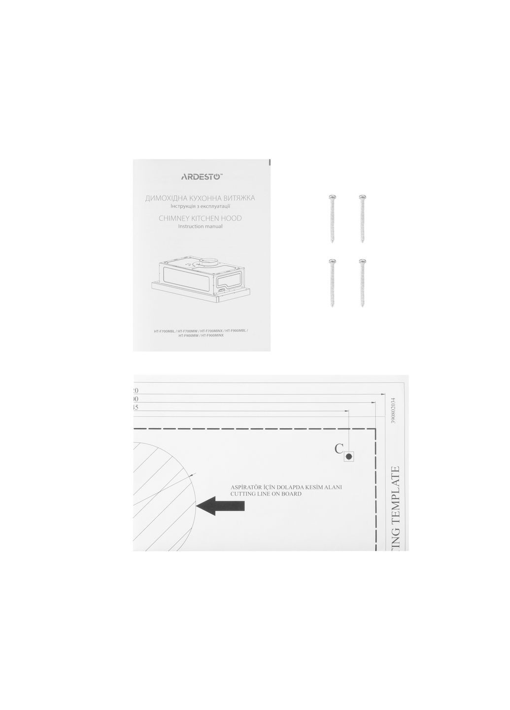 Витяжка телескопічна, 60см, 450м3ч, нерж Ardesto (360395026)