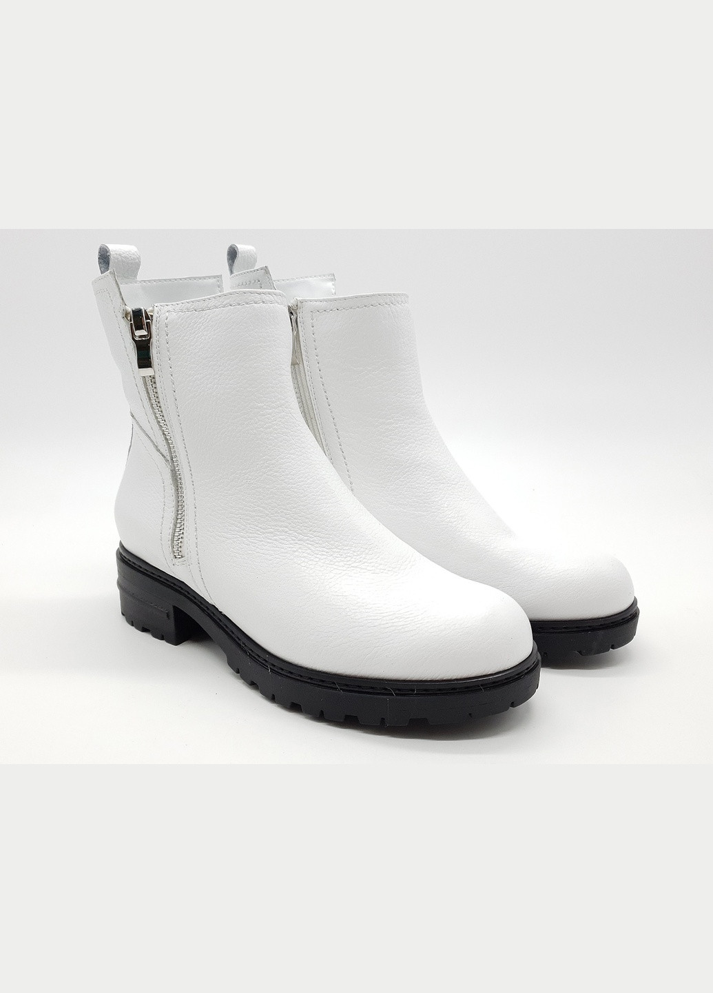 Осенние женские ботинки зимние белые кожаные p-11-5 26 см (р) patterns